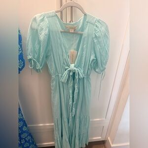 Saltwater Luxe Aqua Wrap Dress